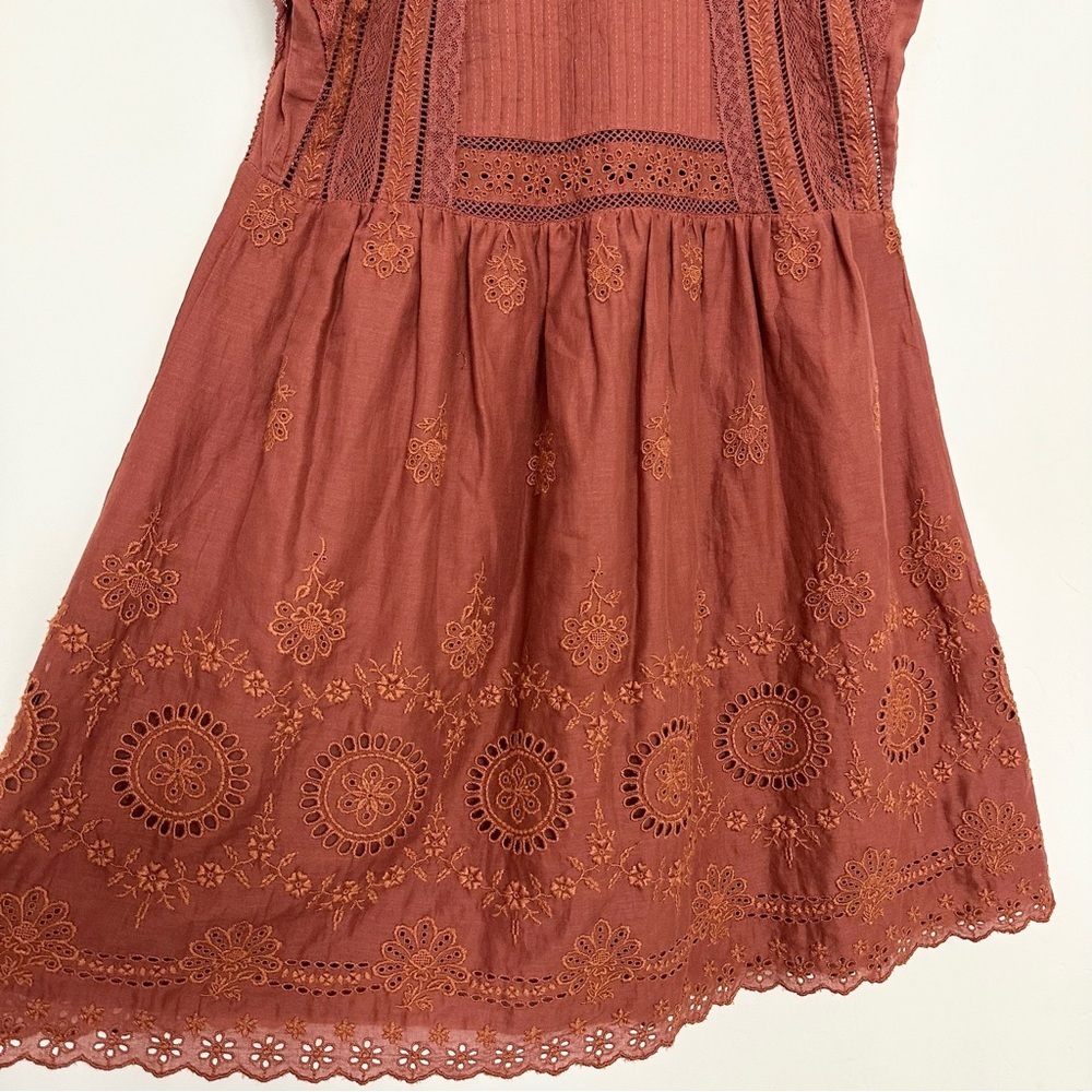 Sea NY Sophie Lace Tunic Ruffle Embroidered Dress - Picture 9 of 13